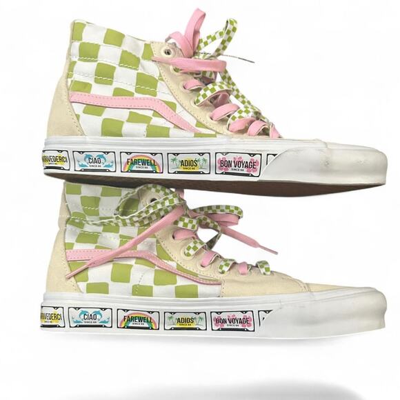 LIMITED ADDITION Vans x EM Emma Mulholland Sk8-Hi Holiday High Top Sneakers 12 - Picture 2 of 7
